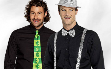 Tie, bow tie & suspenders