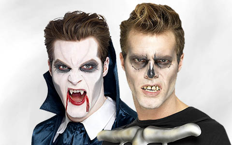 False teeth, vampire & dentures