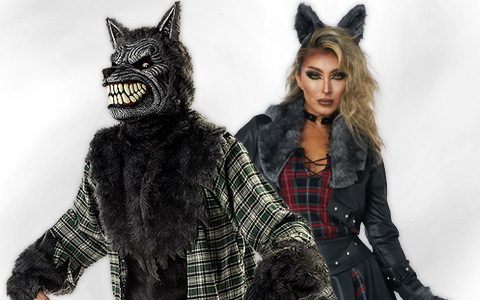 Kategoriebild der Kategorie “Wolf & Werwolf Kostüm”