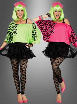 80er Jahre Top in Pink oder Grün