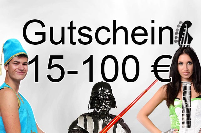 Geschenkgutscheine für Kostüme Geschenkgutscheine für Kostüme