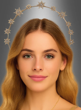 Headband Stars Metal gold 