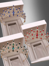 Luxus Königin Diadem mit Strass 