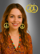 Wooden Peace Earrings  Wooden Peace Earrings