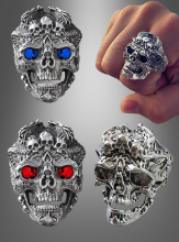Creepy Skull Ring adjustable silver  Creepy Skull Ring adjustable silver