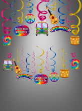 Hippie Party Swirls Decoration Set  Hippie Party Swirls Decoration Set