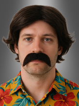 70s Wig and Mustache Johnny brown 