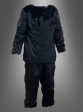 Fellanzug für Tierkostüme 2-Teiler schwarz 