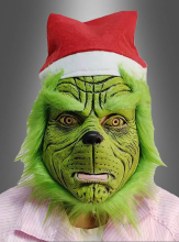 Grüne Maske Weihnachtsmonster Halbmaske 