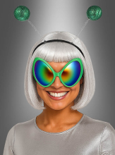 Alien Set Glasses and Feelers green 
