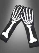 Skeleton gloves adult 40cm 