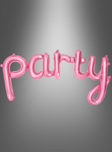 Party Schriftzug Folienballon pink 80x40cm  Party Schriftzug Folienballon pink 80x40cm