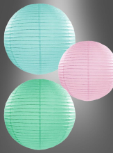 Papierlampions Pastellfarben 20-45cm  Papierlampions Pastellfarben 20-45cm