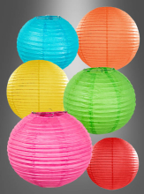 Papierlampions kräftige Farben 20-45cm  Papierlampions kräftige Farben 20-45cm