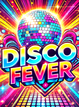 Disco Fever 190x220cm Stoffbanner Partydeko waschbar 
