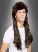 Mullet Wig brown 80s  Mullet Wig brown 80s