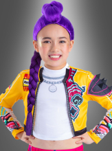 KPop Rumi Zopfperücke für Kinder lila 