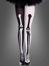 Black and White Skeleton print Pantyhose 