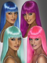 Glamour Perücke Neonfarben  Glamour Perücke Neonfarben
