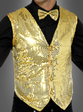 Vest gold with Sequins 