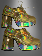 Hologramm Plateauschuhe 70er Disco Fever 