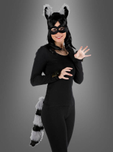 Raccoon Kit Eyemask, Ears and Tail  Raccoon Kit Eyemask, Ears and Tail
