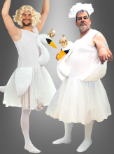 Schwan Kostüm mit Tutu für Männer 