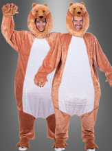 Rosa Bärchen Unisex Kostüm Bär mit Herz Plüsch Overall 