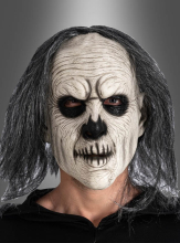 Scary man latex mask with hair 