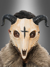 Horned Animal Skull Half Mask  Horned Animal Skull Half Mask