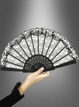 Black fan with lace 