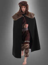 Deluxe Fur Viking Cape black 