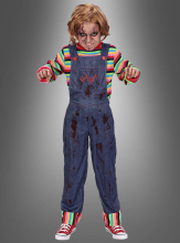 Horror Doll striped Costume Children 