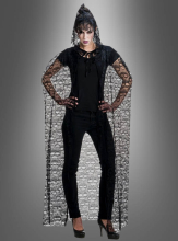 Lace cape 145cm with skulls 