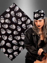 Skull Bandana black-blue-white 50x50cm 