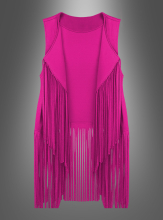 Pink vest with fringes 