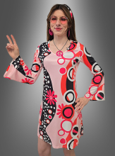 Hippie dress with accessories pink-red Dream Circles 