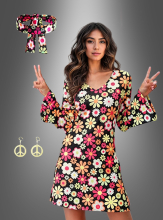Hippie dress with accessories Night Flower 