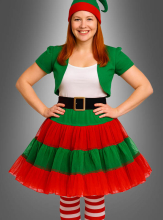 Tulle Skirt green and red 