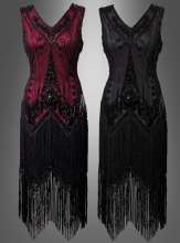 Luxury Flapper Dress Fringed Iris  Luxury Flapper Dress Fringed Iris