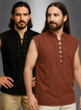 Medieval Waistcoat with Lacing for Men 