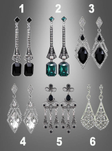 Earrings with Rhinestones silver  Earrings with Rhinestones silver