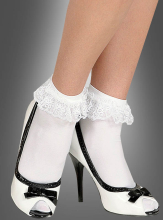 Weiße Socken mit Spitze  Weiße Socken mit Spitze