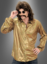 Glitzer Hemd Herren gold  Glitzer Hemd Herren gold