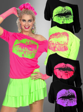 80s Shirt Neon Kiss  80s Shirt Neon Kiss