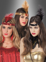 20s Headband with black Feather  20s Headband with black Feather