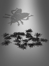 Halloween Deko 24 Fliegen Insekten  Halloween Deko 24 Fliegen Insekten