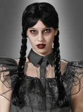 Wig with braids black 