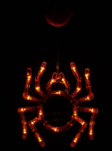 Leuchtende Spinne LED Deko 36cm 