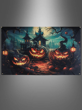 Halloween Wandbild Kürbisse 110cm x 180cm 